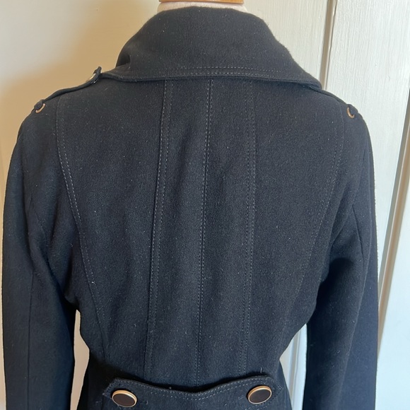 Waisted pea coat with pleated skirt - Picture 8 of 16